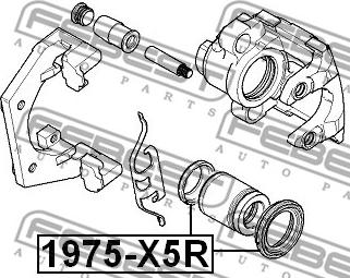 Febest 1975-X5R - Ремкомплект, гальмівний супорт autozip.com.ua