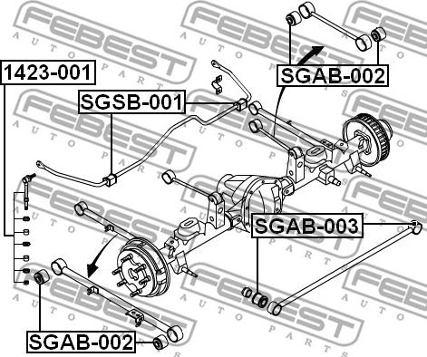 Febest SGSB-001 - Втулка, стабілізатор autozip.com.ua