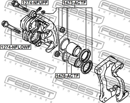 Febest 1476-ACTF - Поршень, корпус скоби гальма autozip.com.ua