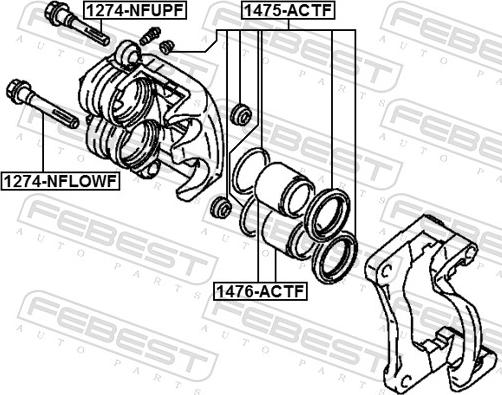 Febest 1476-ACTF - Поршень, корпус скоби гальма autozip.com.ua
