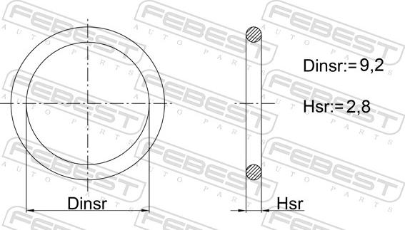 Febest 16400-005 - Кільце ущільнювача, клапанна форсунка autozip.com.ua