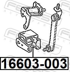 Febest 16603-003 - Датчик, регулювання кута Нахил фар autozip.com.ua