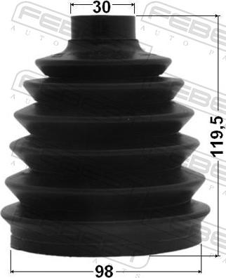 Febest 1617P-164S - Пильник, приводний вал autozip.com.ua