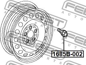 Febest 1685B-002 - Болт кріплення колеса autozip.com.ua