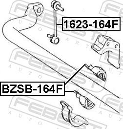 Febest BZSB-164F - Втулка, стабілізатор autozip.com.ua
