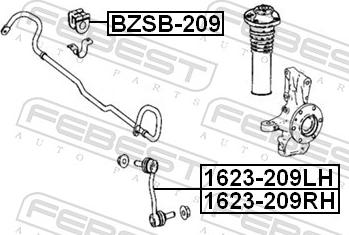 Febest 1623-209RH - Тяга / стійка, стабілізатор autozip.com.ua