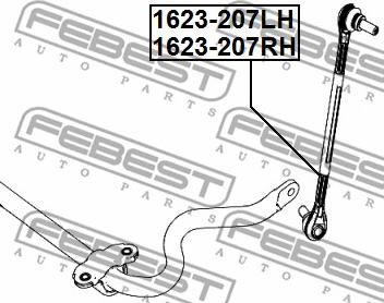 Febest 1623-207LH - Тяга / стійка, стабілізатор autozip.com.ua