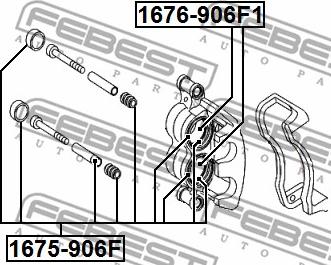 Febest 1676-906F1 - Поршень, корпус скоби гальма autozip.com.ua