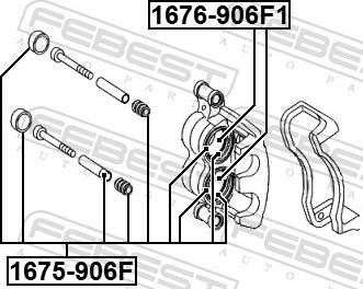 Febest 1675-906F - Ремкомплект, гальмівний супорт autozip.com.ua