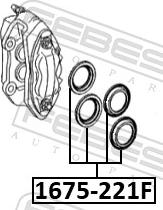 Febest 1675-221F - Ремкомплект, гальмівний супорт autozip.com.ua