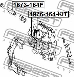 Febest 1673-164F - Пильник, управління корпусу скоби гальма autozip.com.ua