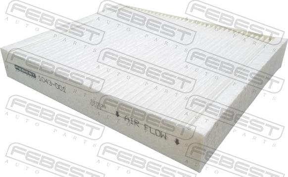 Febest 1043-001 - Фільтр, повітря у внутрішній простір autozip.com.ua