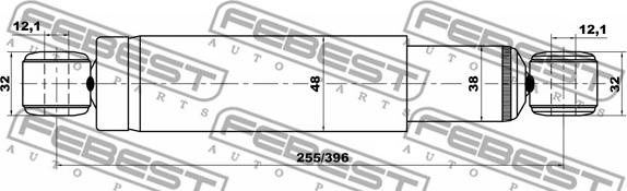 Febest 10556698R - Амортизатор autozip.com.ua