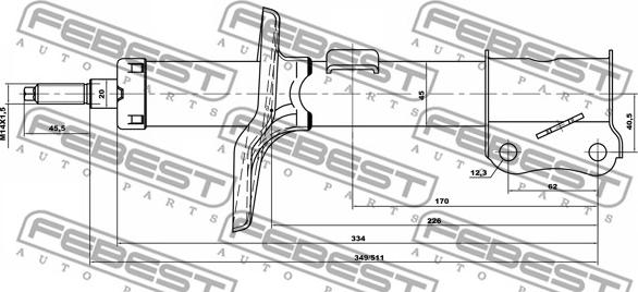 Febest 10666581FL - Амортизатор autozip.com.ua