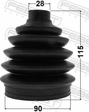 Febest 1017P-V250 - Пильник, приводний вал autozip.com.ua