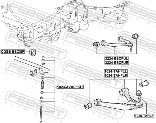 Febest 1024-TAHFLL - Важіль незалежної підвіски колеса autozip.com.ua