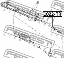 Febest 1022-TR - Осьовий шарнір, рульова тяга autozip.com.ua