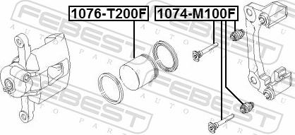 Febest 1074-M100F - Направляючий болт, корпус скоби гальма autozip.com.ua