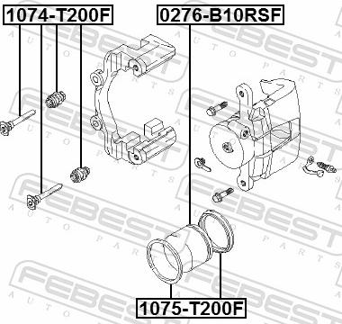 Febest 1075-T200F - Ремкомплект, гальмівний супорт autozip.com.ua