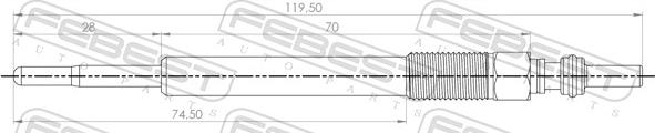 Febest 18642-005 - Свічка розжарювання autozip.com.ua
