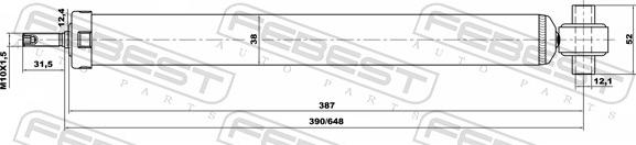Febest 18656540R - Амортизатор autozip.com.ua