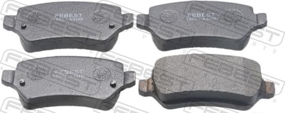 Febest 1801-ASHR - Гальмівні колодки, дискові гальма autozip.com.ua