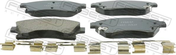 Febest 1801-ASJF - Гальмівні колодки, дискові гальма autozip.com.ua