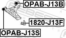Febest 1820-J13F - Шарова опора, несучий / направляючий шарнір autozip.com.ua