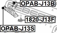 Febest OPAB-J13B - Сайлентблок, важеля підвіски колеса autozip.com.ua