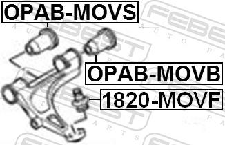 Febest OPAB-MOVS - Сайлентблок, важіль підвіски колеса autozip.com.ua