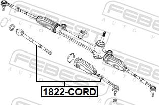 Febest 1822-CORD - Осьовий шарнір, рульова тяга autozip.com.ua