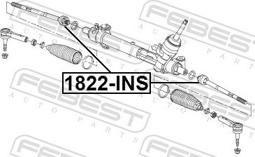 Febest 1822-INS - Осьовий шарнір, рульова тяга autozip.com.ua