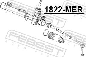 Febest 1822-MER - Осьовий шарнір, рульова тяга autozip.com.ua