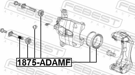 Febest 1875-ADAMF - Ремкомплект, гальмівний супорт autozip.com.ua