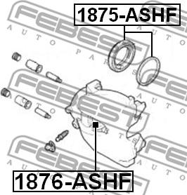 Febest 1875-ASHF - Ремкомплект, гальмівний супорт autozip.com.ua