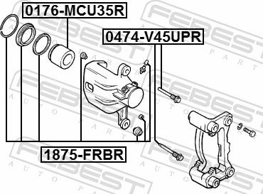 Febest 1875-FRBR - Ремкомплект, гальмівний супорт autozip.com.ua