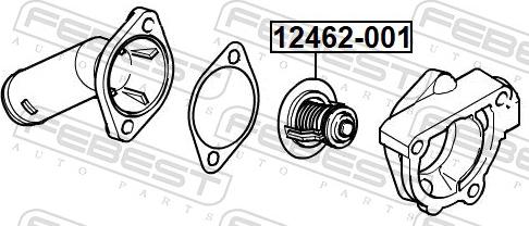 Febest 12462-001 - Термостат, охолоджуюча рідина autozip.com.ua