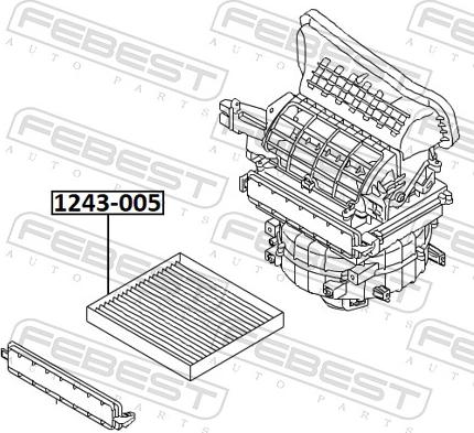 Febest 1243-005 - Фільтр, повітря у внутрішній простір autozip.com.ua