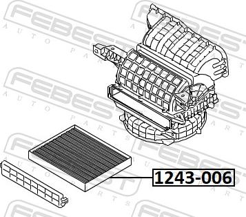 Febest 1243-006 - Фільтр, повітря у внутрішній простір autozip.com.ua