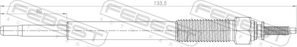 Febest 12642-003 - Свічка розжарювання autozip.com.ua