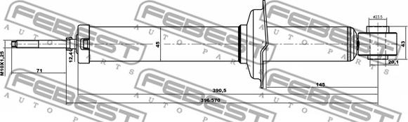 Febest 12658718R - Амортизатор autozip.com.ua