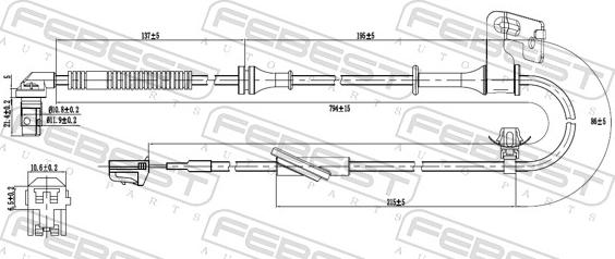 Febest 12606-018 - Датчик ABS, частота обертання колеса autozip.com.ua