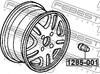 Febest 1285-001 - Гайка кріплення колеса autozip.com.ua