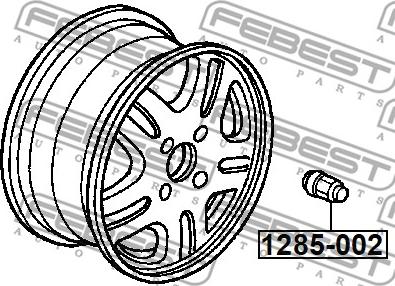 Febest 1285-002 - Гайка кріплення колеса autozip.com.ua