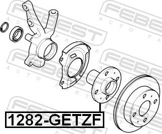 Febest 1282-GETZF - Маточина колеса autozip.com.ua