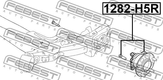Febest 1282-H5R - Маточина колеса autozip.com.ua