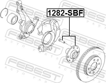Febest 1282-SBF - Маточина колеса autozip.com.ua