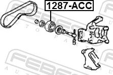 Febest 1287-ACC - Паразитний / провідний ролик, поліклиновий ремінь autozip.com.ua