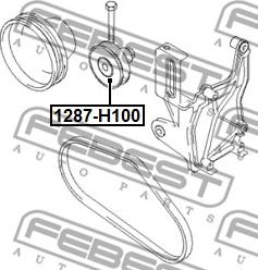 Febest 1287-H100 - Паразитний / провідний ролик, поліклиновий ремінь autozip.com.ua