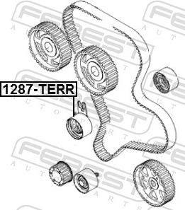 Febest 1287-TERR - Натяжний ролик, ремінь ГРМ autozip.com.ua